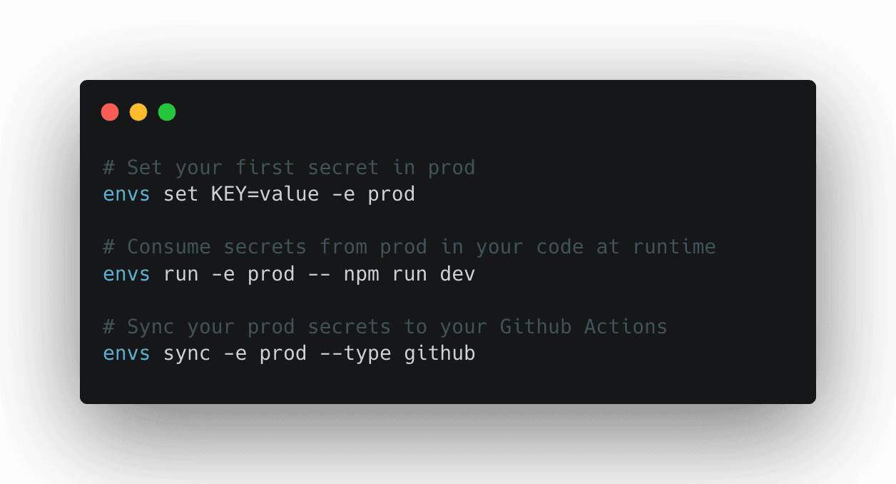 Ditch the .env files